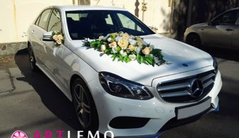Машина на свадьбу Mercedes-Benz W212 № А3372, белый