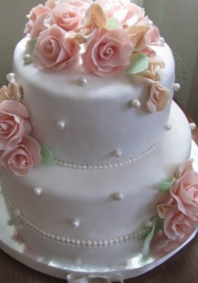 Свадебный торт Свадебный торт Розовый букет (К105210) - Компания Кондитерская Ростов-торт...