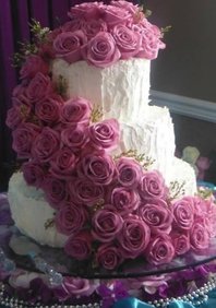  «Свадебный торт Цветочный водопад» (К105214)