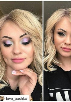 «яркий макияж»