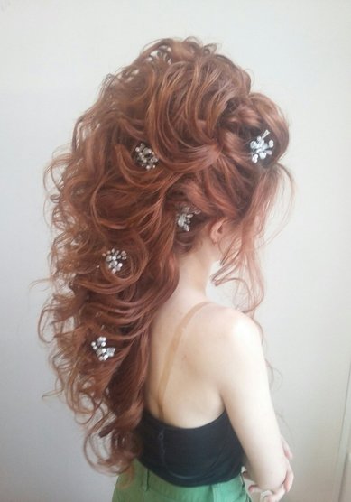 Прическа на свадьбу Арабский хвост (И20612) - Стилист-визажист Ирина Воронина