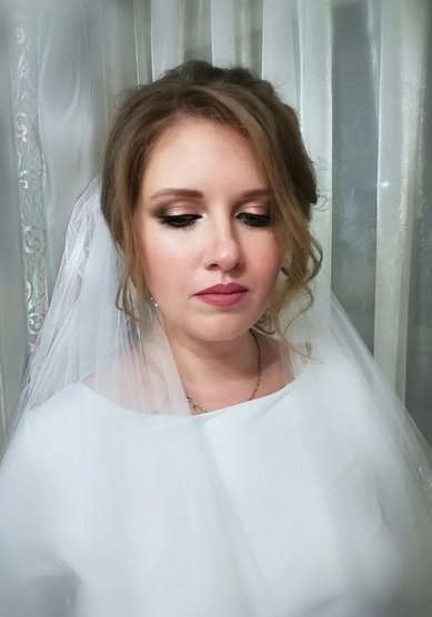 Прическа на свадьбу Свадебный образ (прическа+макияж) (К21522) - Стилист-визажист Кудрявцева Наталия...