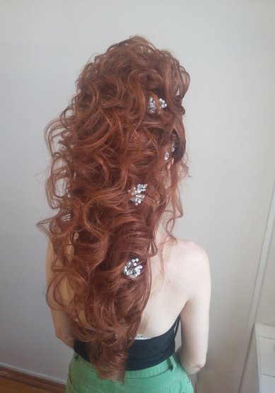 Прическа на свадьбу Арабский хвост (И20612) - Стилист-визажист Ирина Воронина