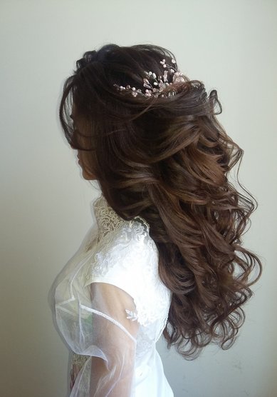 Свадебная прическа греческая коса (И20615) - Стилист-визажист Ирина Воронина