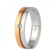Обручальное кольцо 10-147-К-Ю14299 комбинированное, гладкое