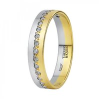 Обручальное кольцо 10-543-Ж-Ю14318 комбинированное, гладкое