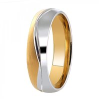 Обручальное кольцо 10-707-Ю14327 комбинированное, фигурное