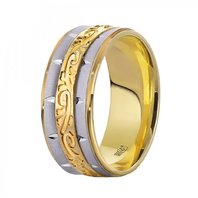 Обручальное кольцо 10-735-Ю14356 комбинированное, фигурное