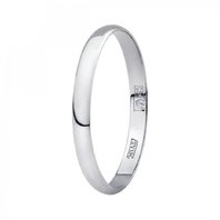 Обручальное кольцо 121000-Б-Ю14369 из белого золота, гладкое