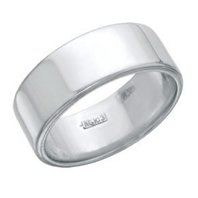 Обручальное кольцо Б2801 из платины, гладкое