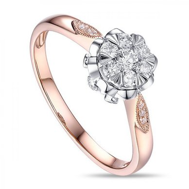 Помолвочное кольцо R2011-1851142AD-М7520 - Ювелирный бренд Московский ювелирный завод в Ростове-на-Дону...