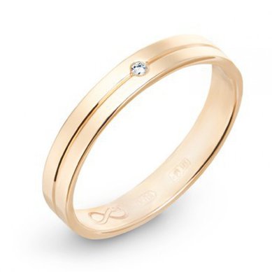 Обручальное кольцо R01-WED-00008-М7535 - Ювелирный бренд Московский ювелирный завод в Ростове-на-Дону...