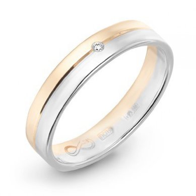 Обручальное кольцо R01-WED-00024-М7546 - Ювелирный бренд Московский ювелирный завод в Ростове-на-Дону...