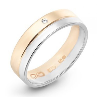 Обручальное кольцо R01-WED-00025-М7547 - Ювелирный бренд Московский ювелирный завод в Ростове-на-Дону...