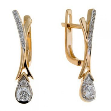 Серьги E108-1981960CD-М7573 - Ювелирный бренд Московский ювелирный завод в Ростове-на-Дону