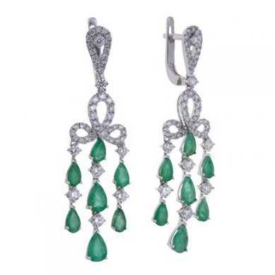 Серьги E2603-SE3666DIEM20-М7587 - Ювелирный бренд Московский ювелирный завод в Ростове-на-Дону...