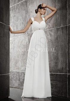 Свадебное платье Олимпия-А25930. В греческом стиле, длинное без шлейфа.