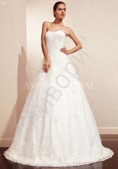 Свадебное платье Венеция-А25931. А-силуэт, длинное без шлейфа.