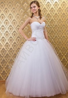 Свадебное платье Алисия-А25933. С пышной юбкой, длинное без шлейфа.