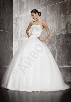 Свадебное платье Розалия-А27145. С пышной юбкой, длинное без шлейфа.