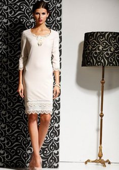 Вечернее платье nm_cerutti-К27239. С прямой юбкой, короткое без шлейфа.