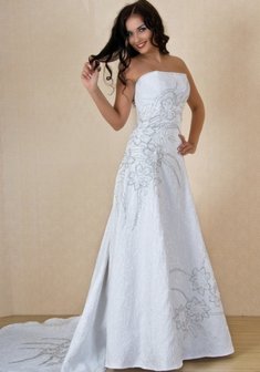 Свадебное платье Орхидея-С27717. А-силуэт, длинное со шлейфом.