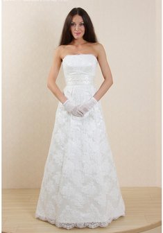 Свадебное платье Мишель-С27725. А-силуэт, длинное без шлейфа.