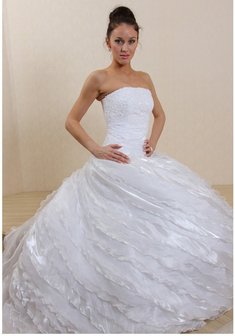 Свадебное платье Сабрина-С27730. С пышной юбкой, длинное со шлейфом.