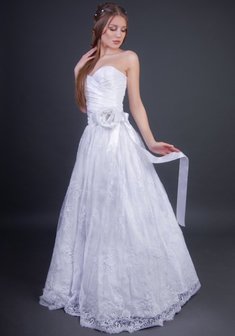 Свадебное платье Фелиция-С27743. А-силуэт, длинное без шлейфа.