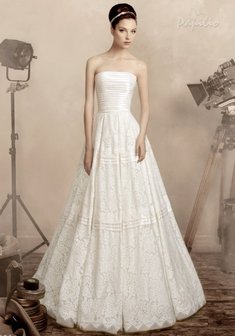 Свадебное платье 1331-D59109. А-силуэт, длинное без шлейфа.