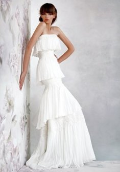 Свадебное платье D59123. С прямой юбкой, длинное без шлейфа.