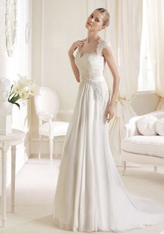 Свадебное платье IBAUTTE-D59132. В греческом стиле, длинное со шлейфом.