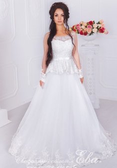 Свадебное платье Марина-А59597. А-силуэт, длинное без шлейфа.