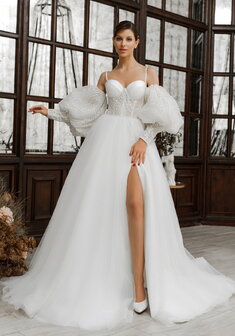 Свадебное платье 6403-С69880. С пышной юбкой, длинное со шлейфом.