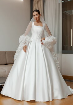 Свадебное платье 6754-С69907. С пышной юбкой, длинное со шлейфом.