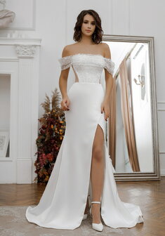 Свадебное платье 6581(1)-С69915. Силуэт Русалка (Рыбка), длинное со шлейфом.