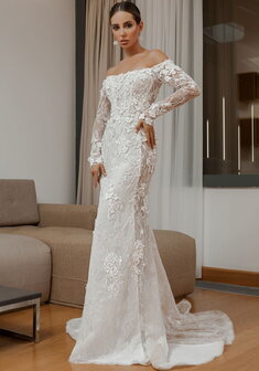 Свадебное платье 6694-С69916. Силуэт Русалка (Рыбка), длинное со шлейфом.