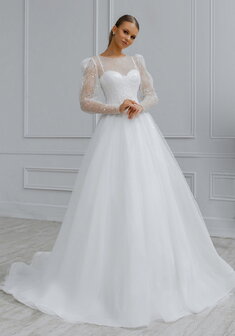 Свадебное платье 6433-С69926. С пышной юбкой, длинное со шлейфом.