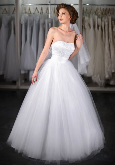 Свадебное платье Фатинка завыш. талия-Л46691 - Свадебный салон Лоранж