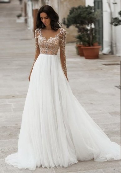 Свадебное платье Nona-L68007 - Сеть свадебных салонов La Novia