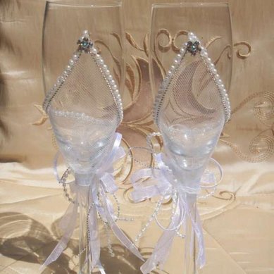 Бокалы для молодоженов D28859 - Свадебные аксессуары Dixi