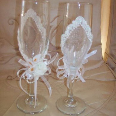 Бокалы для молодоженов D28860 - Свадебные аксессуары Dixi