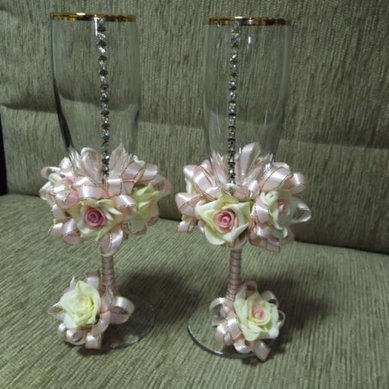 Бокалы для молодоженов D28861 - Свадебные аксессуары Dixi