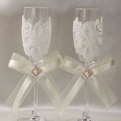 Бокалы для молодоженов И30116 - Салон аксессуаров Идеальная свадьба